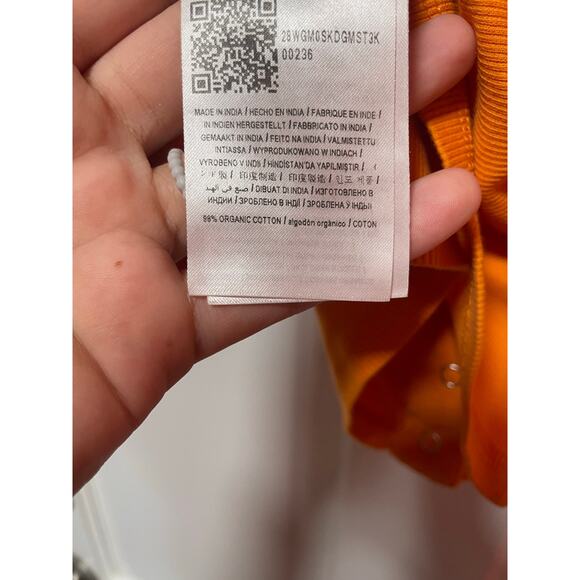 GUESS Women's Sleeveless Classic Ribbed Crop Top Orange Size XL - Picture 8 of 8